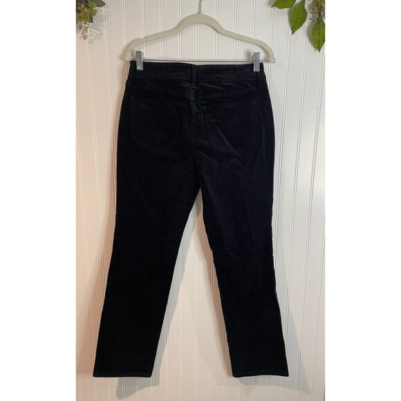 NYDJ Womens Marilyn Straight Corduroy Pants 6P Black Lift Tuck Technology - Picture 5 of 14